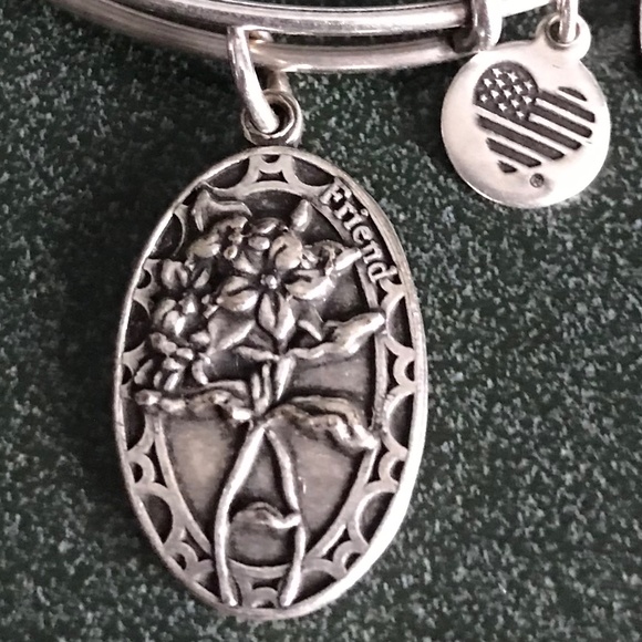 Alex And Ani Expandable Wire Bangle Bracelet Friend Charm 2016 - Picture 13 of 16
